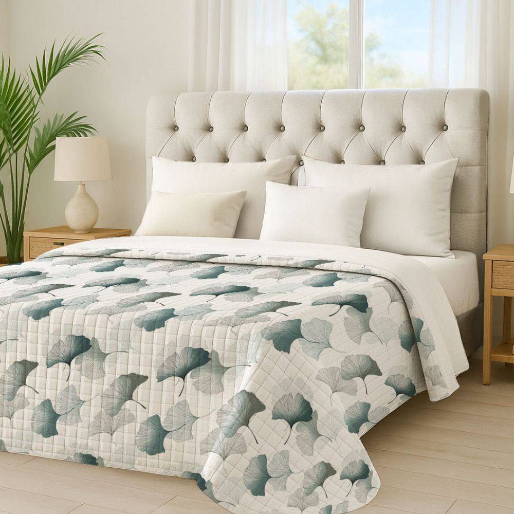 Boutis copriletto Double face Fiona Ginkgo Soft Matrimoniale