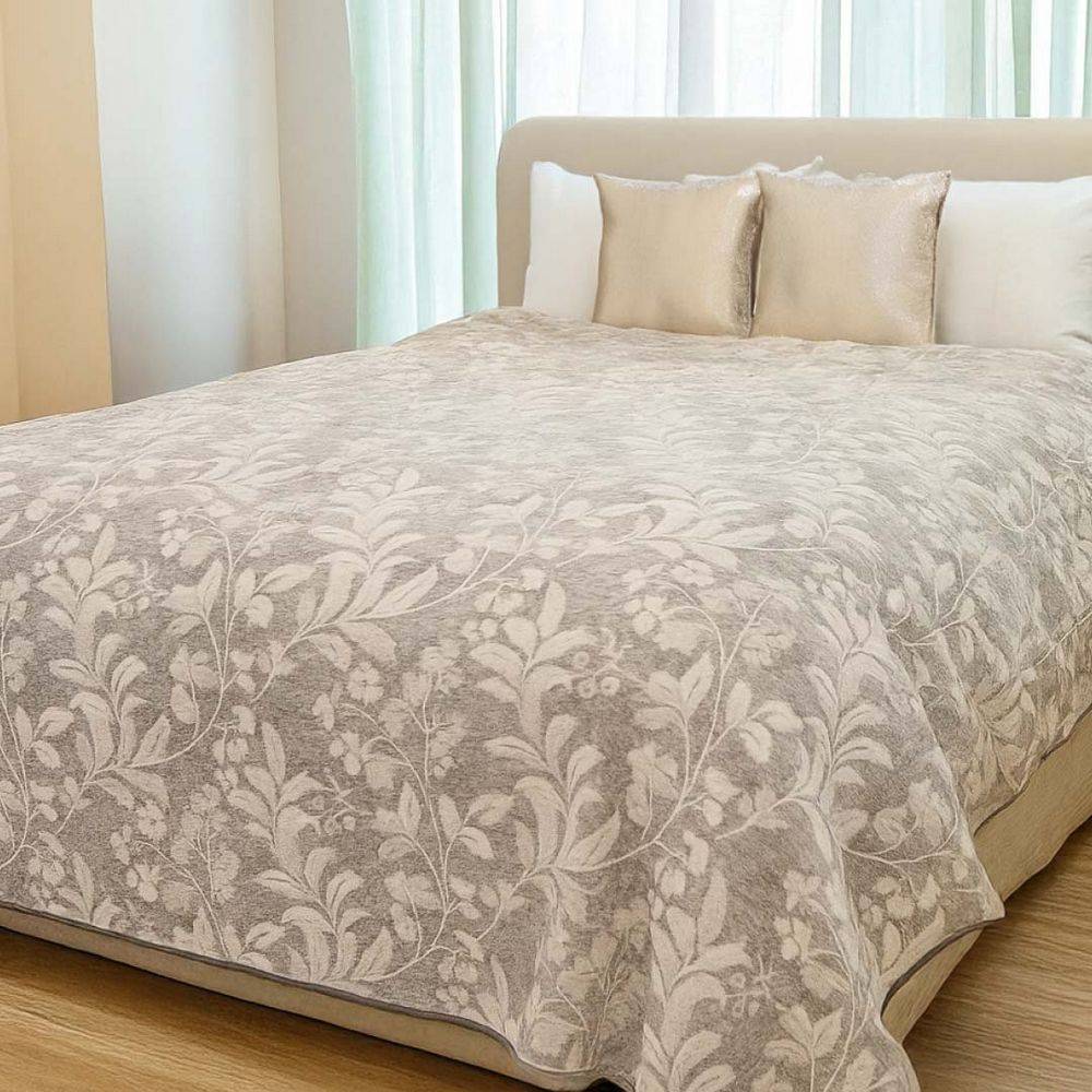 Copriletto Frescoletto Jacquard Lory Tortora Matrimoniale