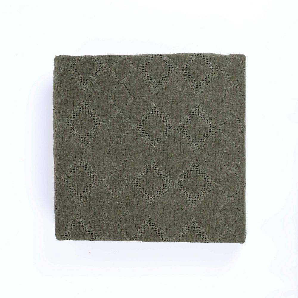 Copridivano Copriletto Jacquard Wenda Verde 260x260