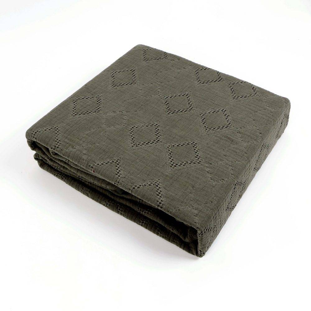 Copridivano Copriletto Jacquard Wenda Verde 260x260
