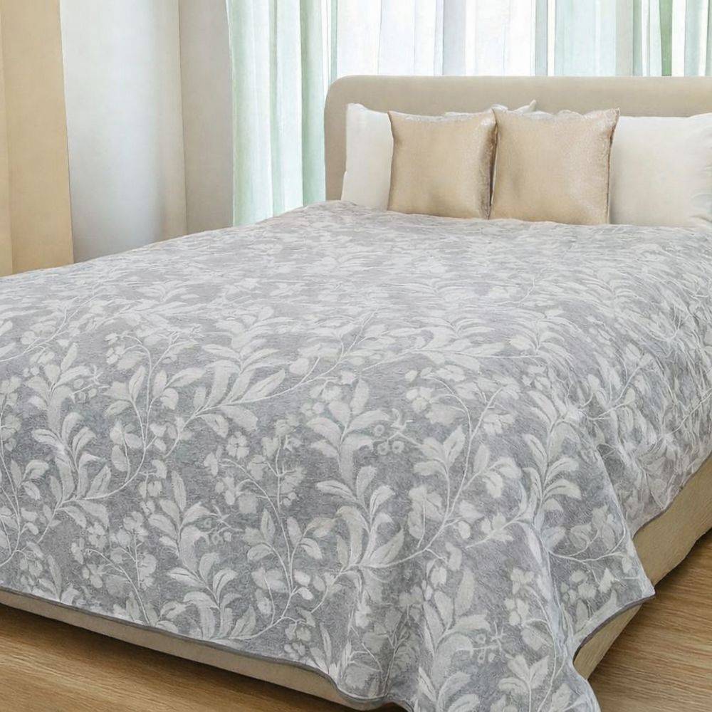 Copriletto Frescoletto Jacquard Lory Grigio Matrimoniale