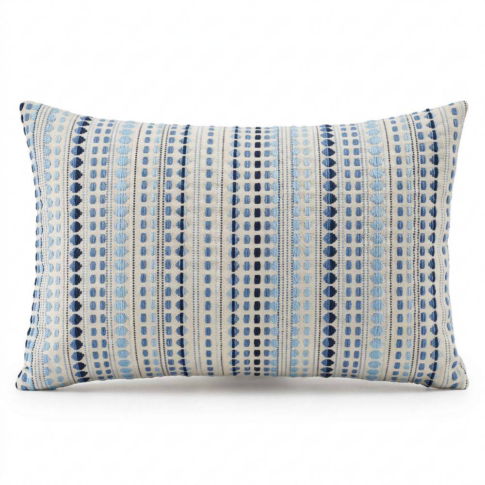 Cuscino Imbottito Jacquard Clarice Blu 30 x 50