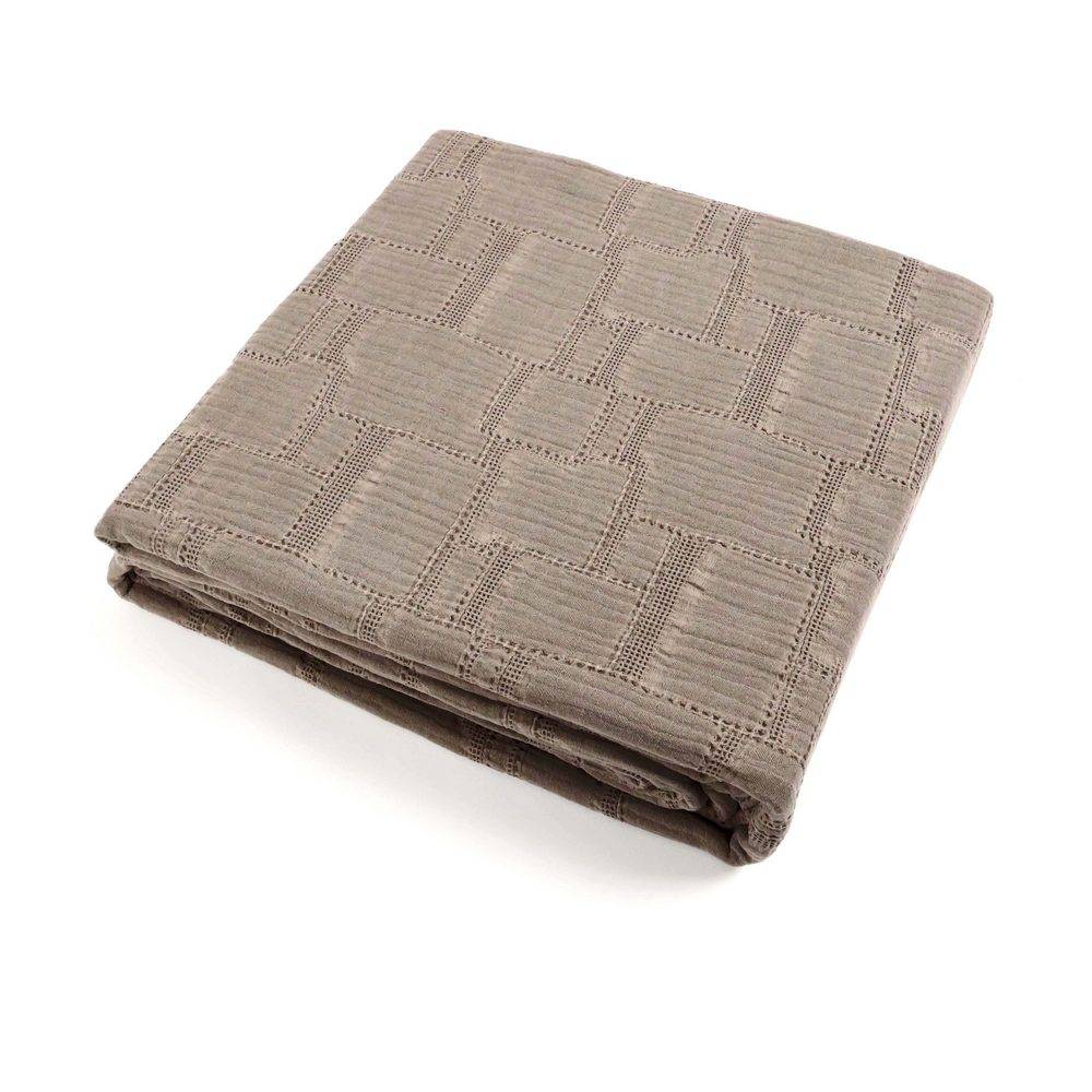 Copridivano Copriletto Jacquard Mirion Tortora 170x260