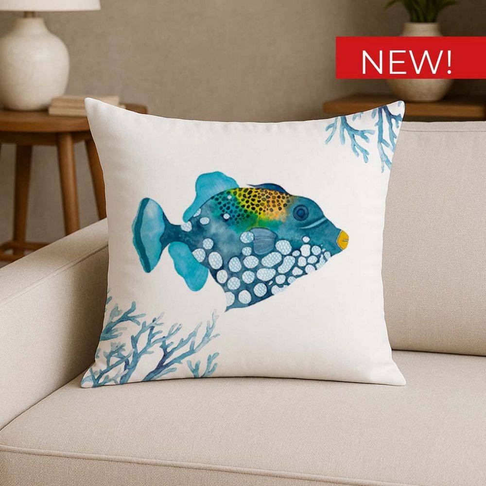 Federa cuscino Stampa digitale Santorini Pesce Pois 45x45