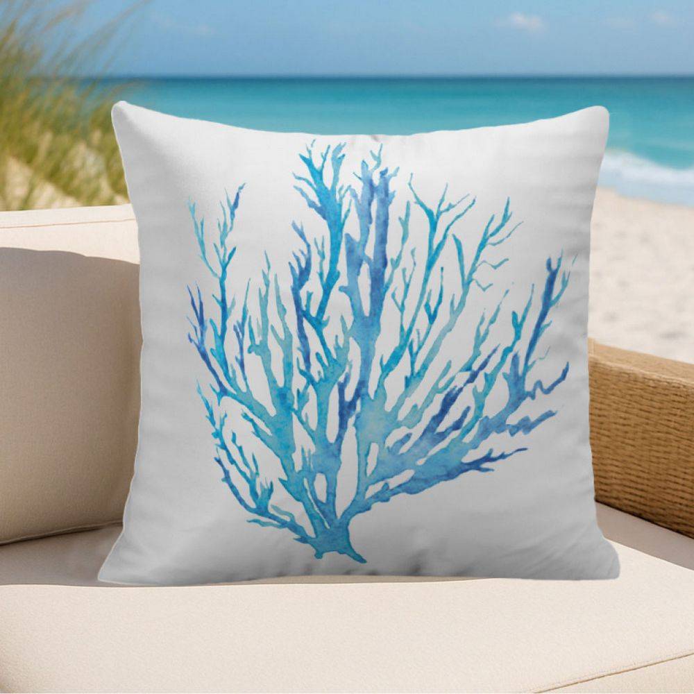 Federa cuscino Stampa digitale Santorini Corallo Blu 45x45