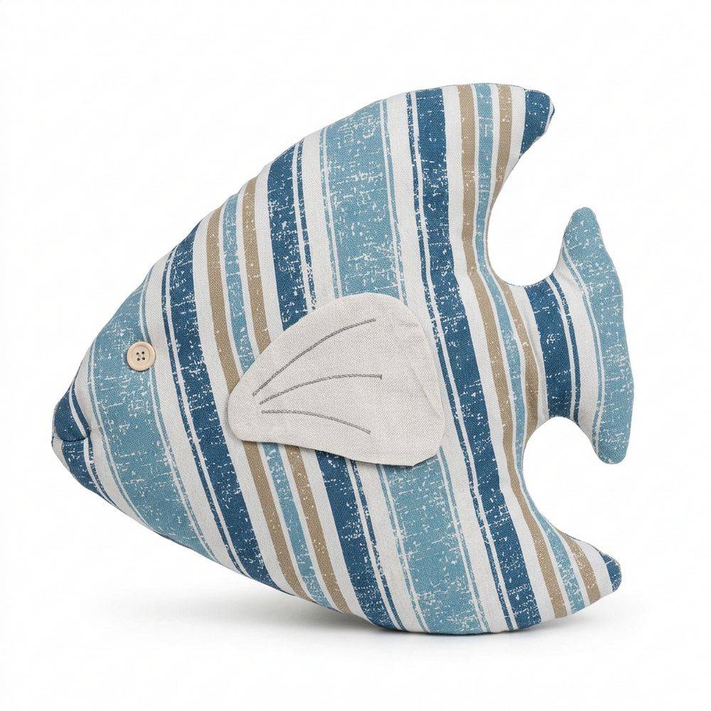 Cuscino Sagomato Shira Blu e Beige 46 x 41