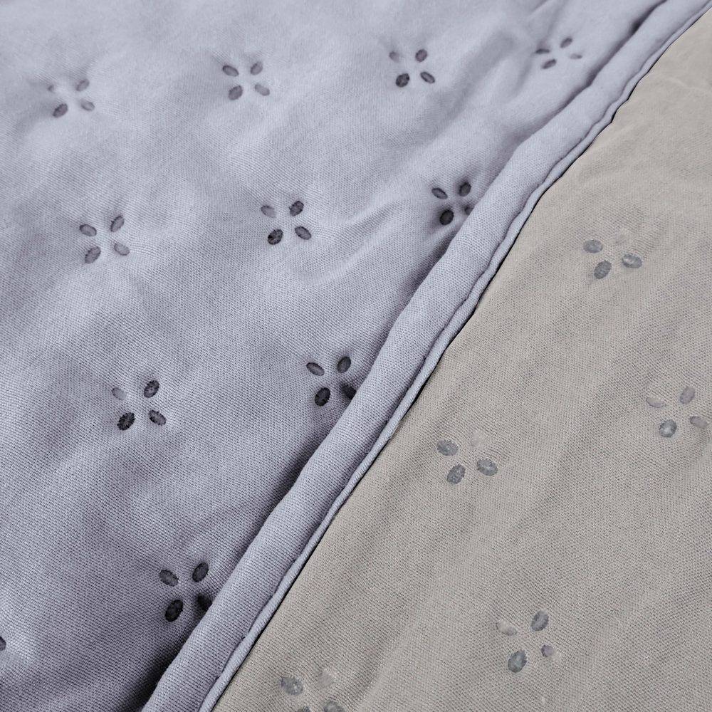 Quilt copriletto Double face Lila Perla Grigio Matrimoniale