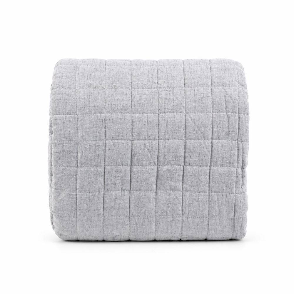 Copriletto effetto lino soft-touch Scott Grigio Singolo