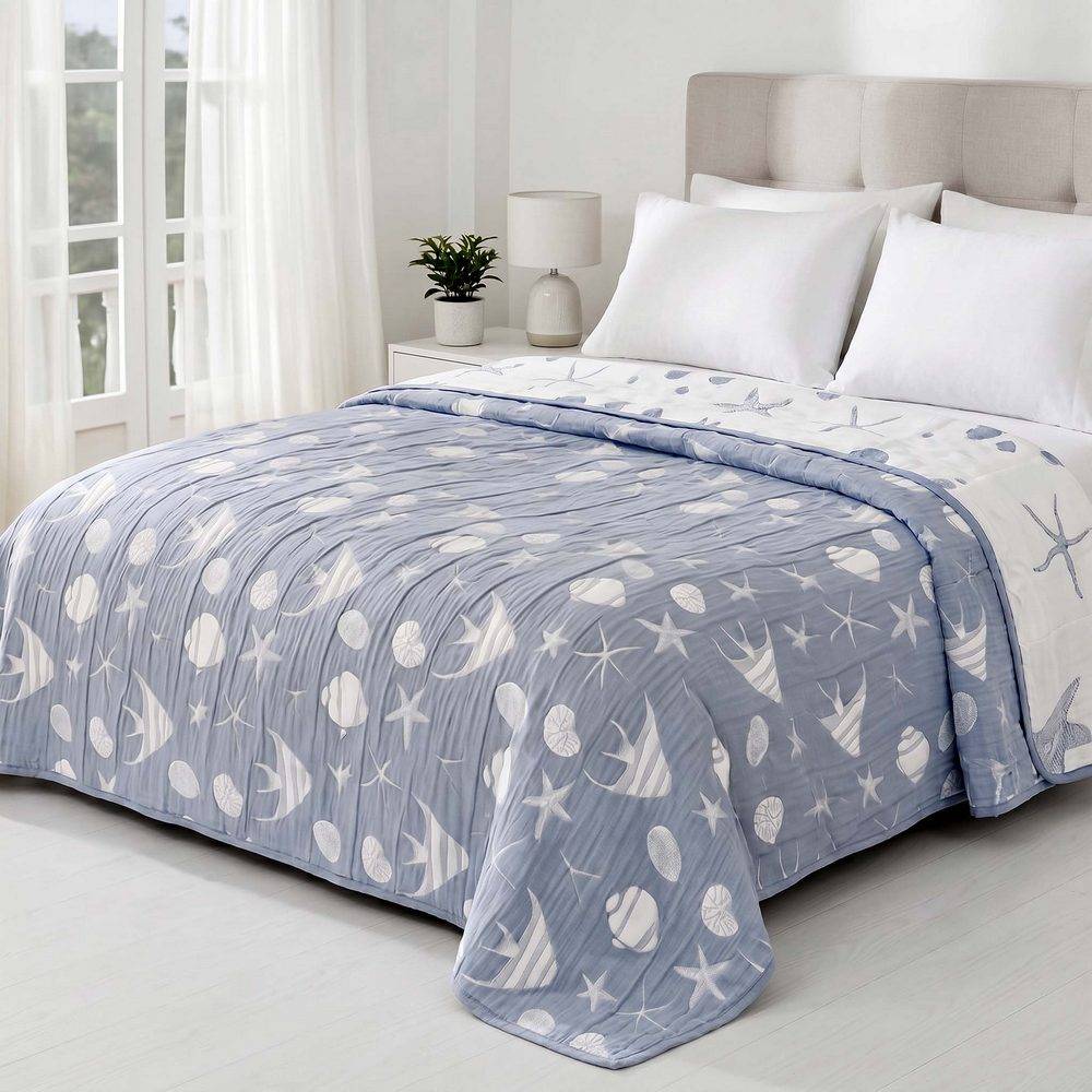 Copriletto Jacquard double face Charm Oltremare 260x260