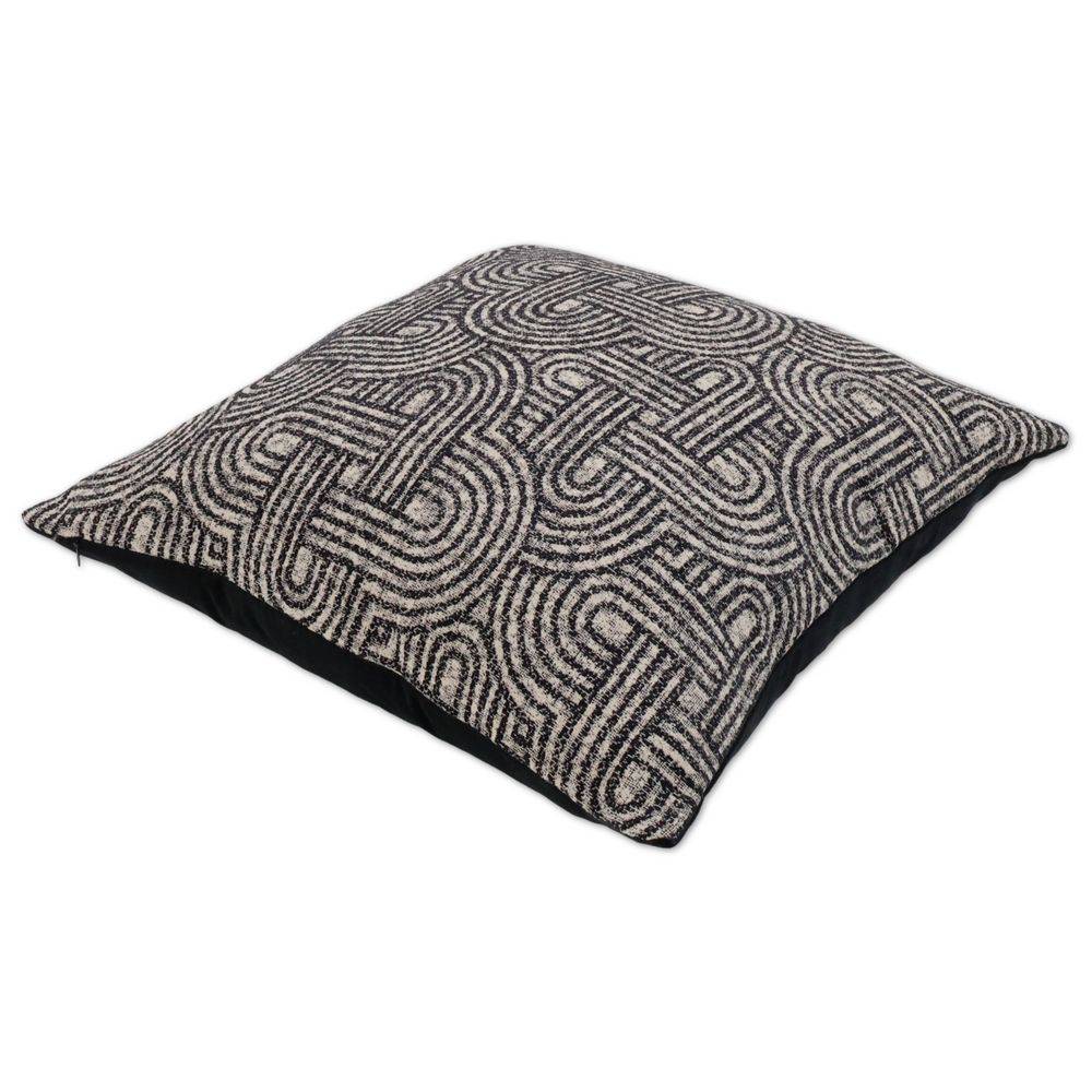Federa Cuscino Jacquard Lumin Nero 45x45
