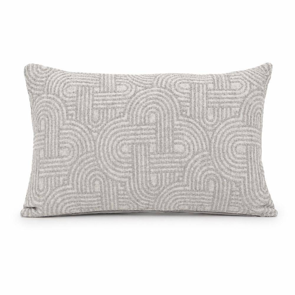 Cuscino Imbottito Jacquard Lumin Grigio 30 x 50