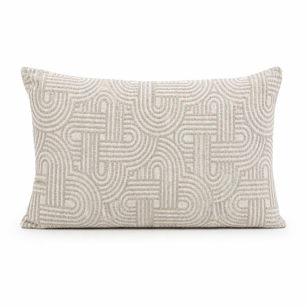 Cuscino Imbottito Jacquard Lumin Beige 30 x 50