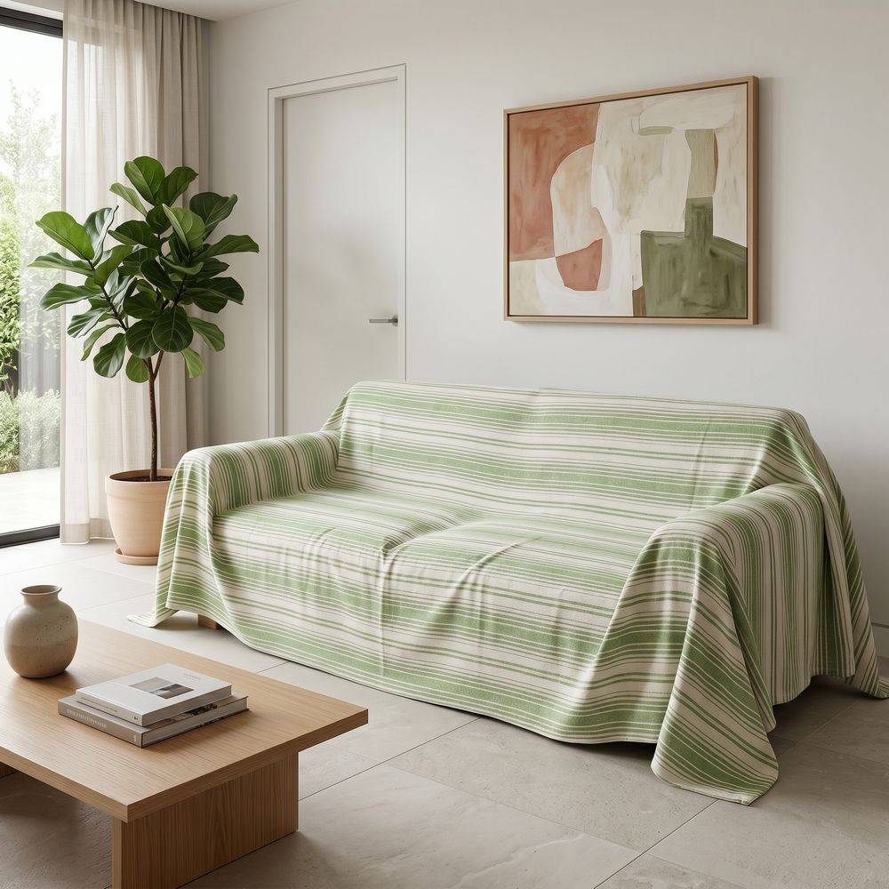 Copridivano Copritutto Stripe Verde 250x250