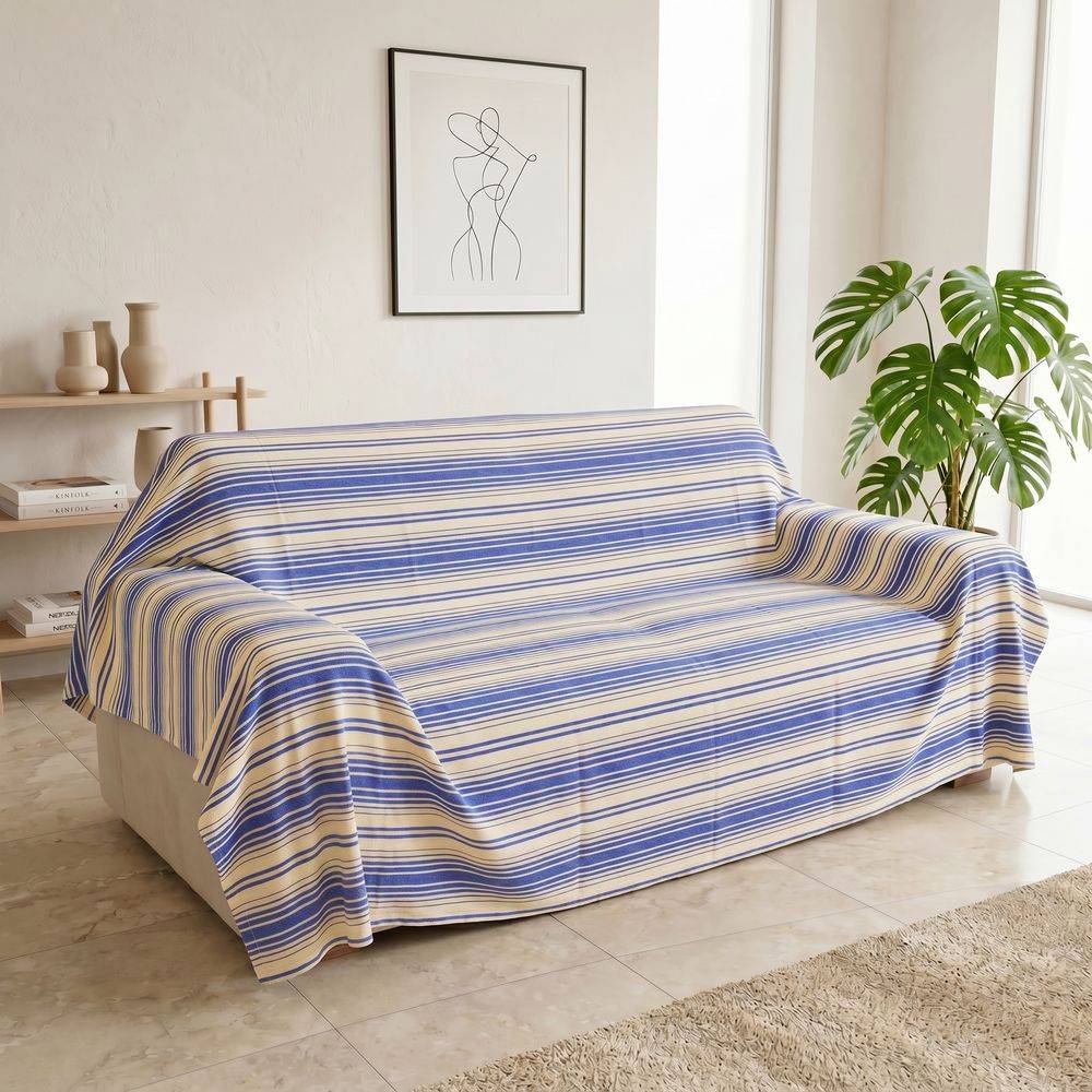 Copridivano Copritutto Stripe Blu 250x250