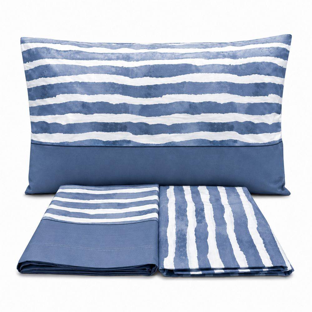 Completo Lenzuola Zoya Blu Singolo