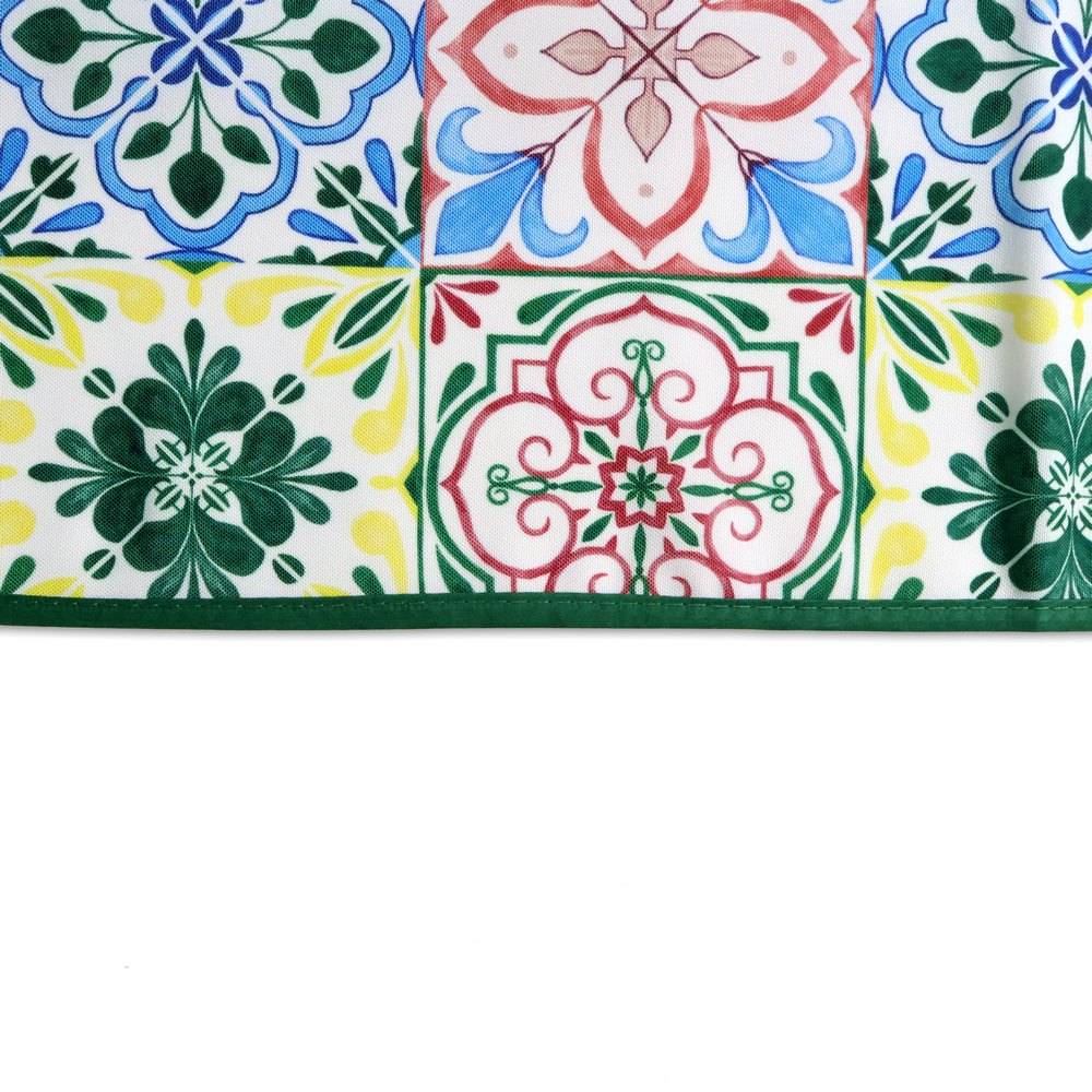 Tovaglia Antimacchia Hydro Maiolica Disegno 2 Giallo Azzurro Verde 140 x 180