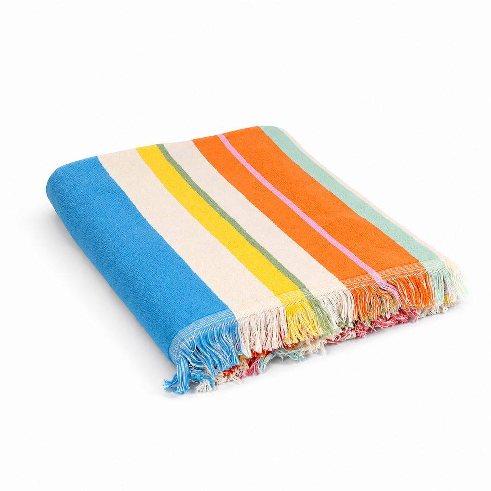 Telo mare Spugna Jacquard Graffiti Tinto in filo 100 x 180 Personalizzato