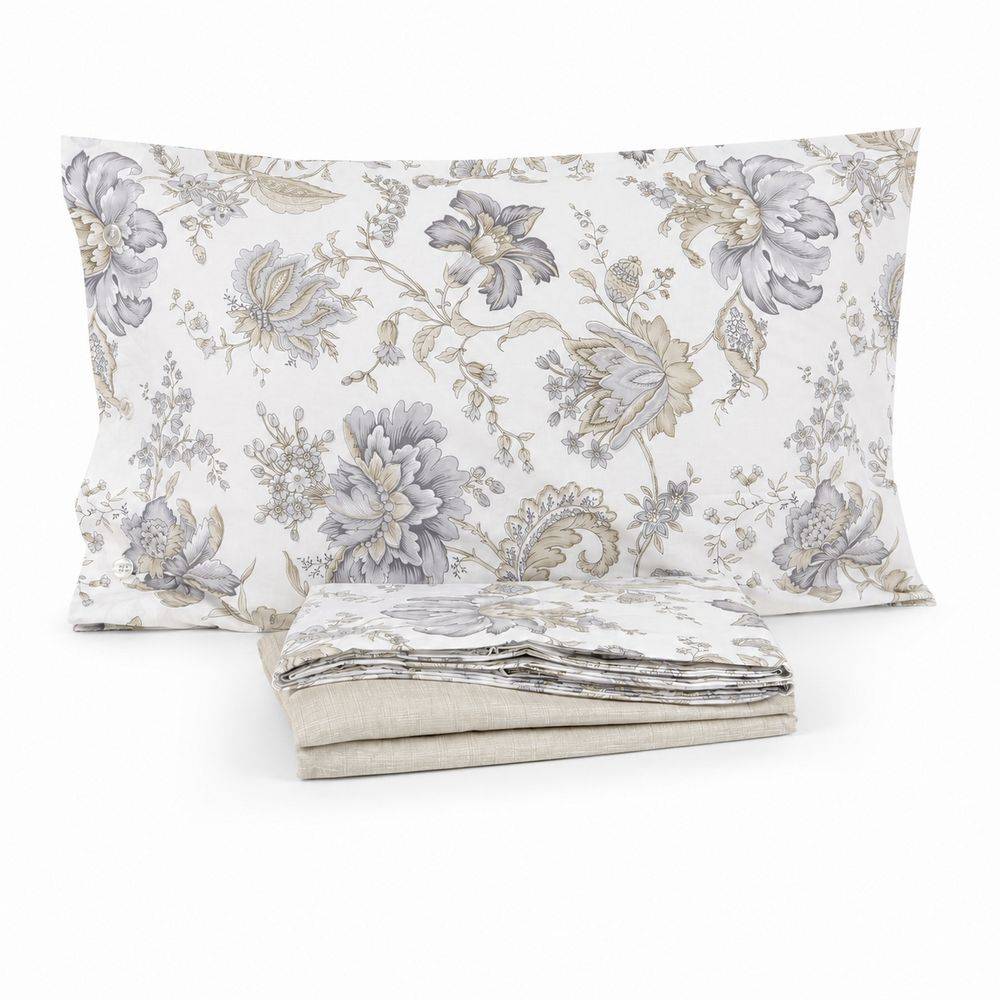 Completo Lenzuola Lumiere Baroque Beige Cavalieri VAR. 57