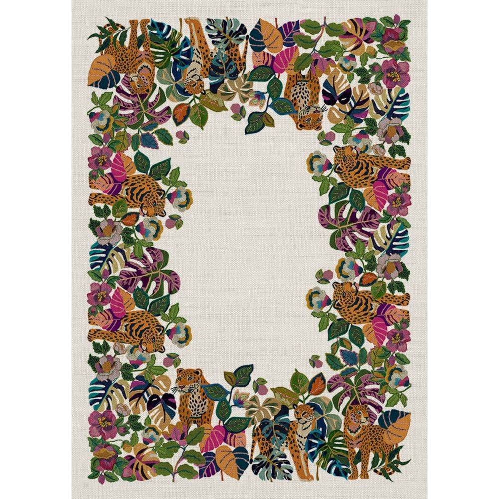 Tovaglia Tessitura Toscane Leoleaf Lino e Cotone 170 x 270