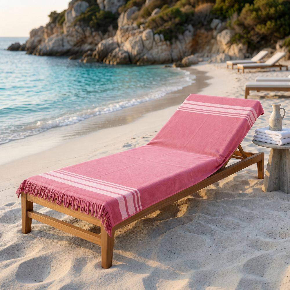 Fouta Telo Mare Paraggi Frange Malva 100x200