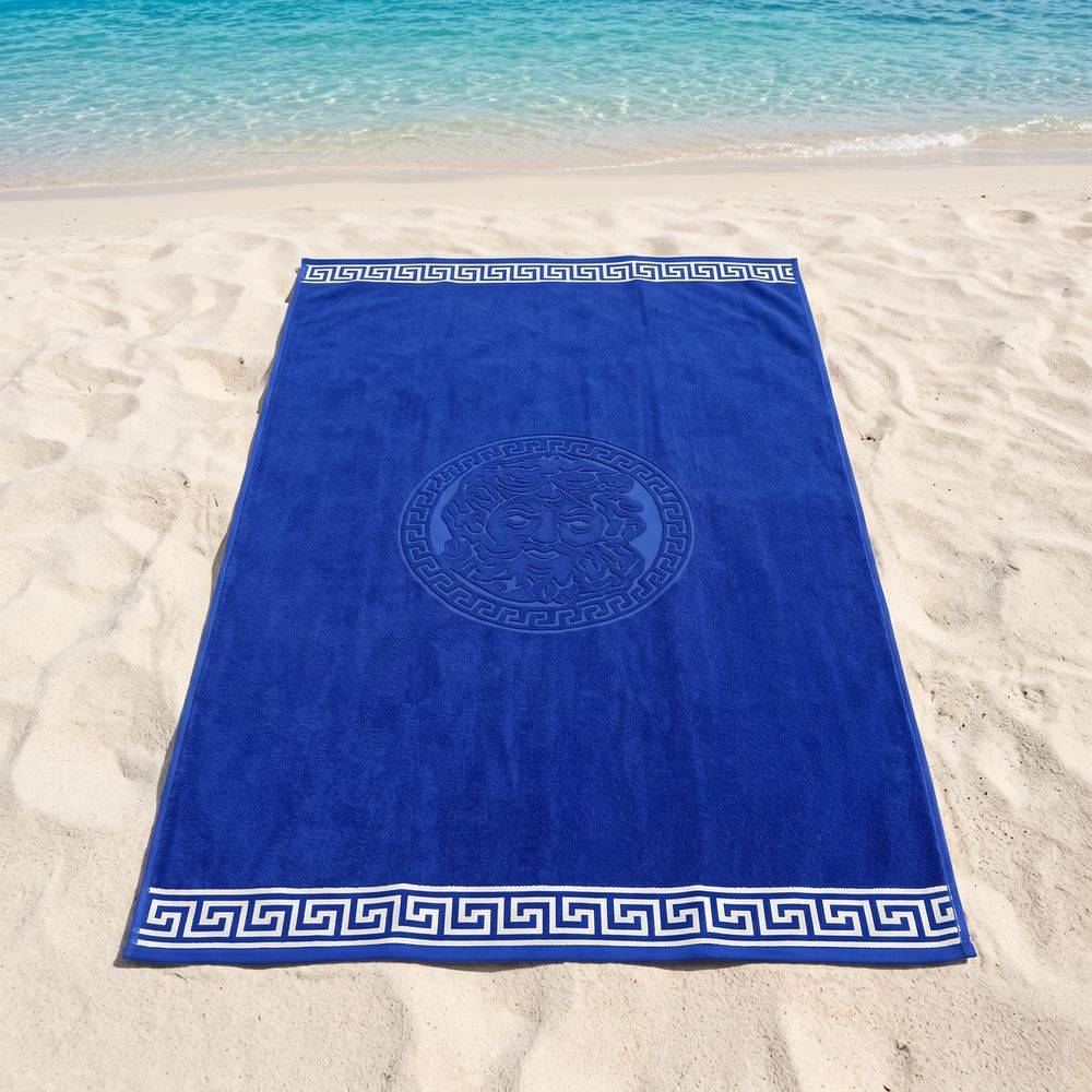 Telo Mare Spugna Velour New Cameo Blu 90x165