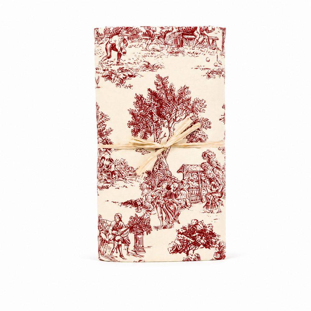 Copridivano copritutto Toile de Jouy Bordeaux fondo Panna 160 x 280