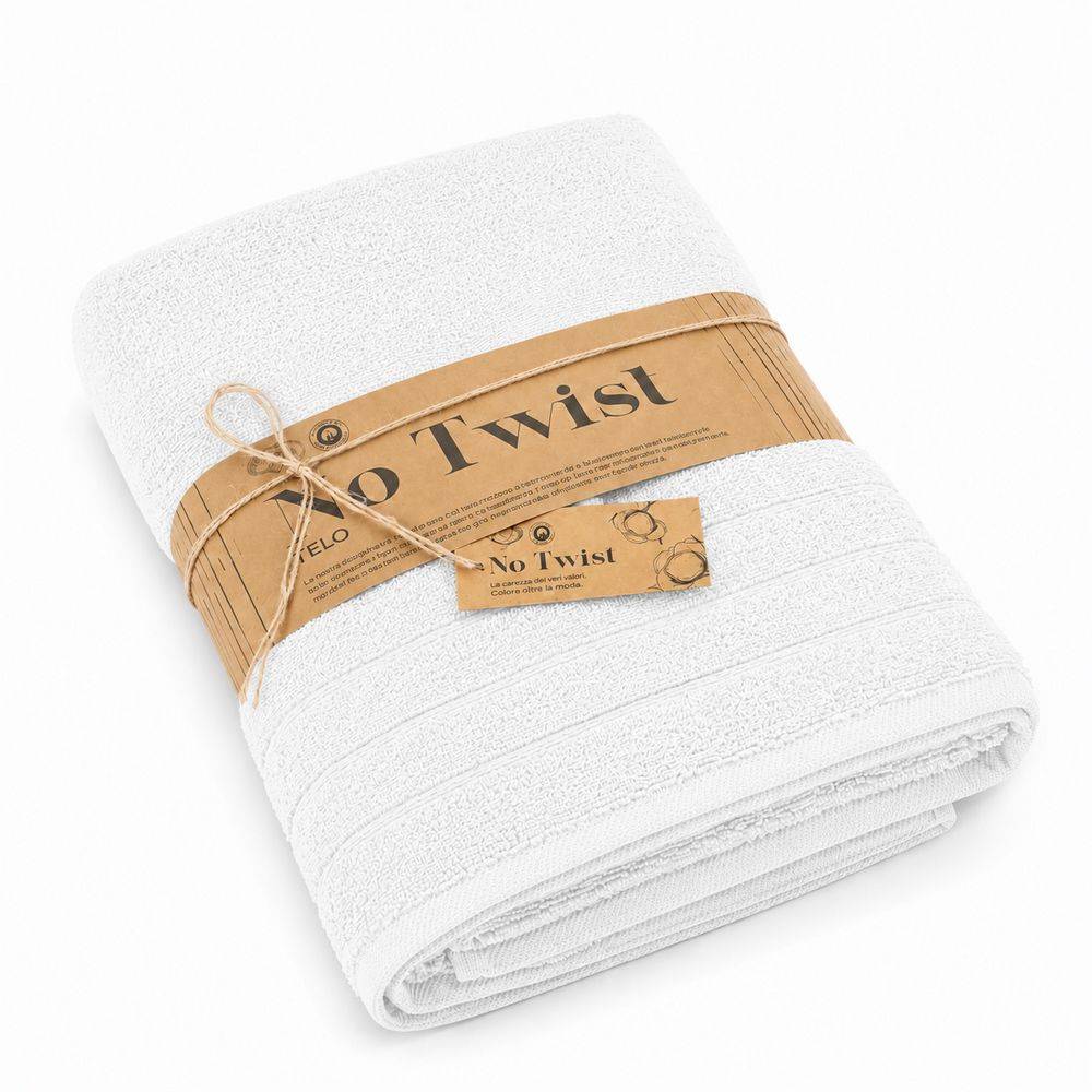 Telo bagno No Twist da 600 gr Tinta unita Bianco