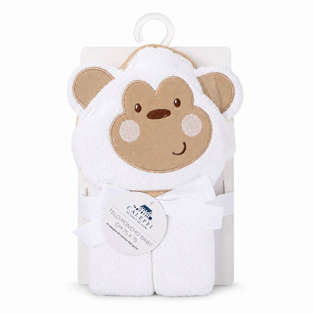 Poncho Bimbo in Spugna di Cotone Monkey
