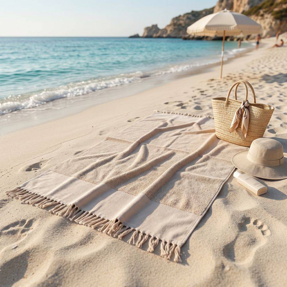 Fouta Telo Mare Spugna Palau Frange Corda 100x200