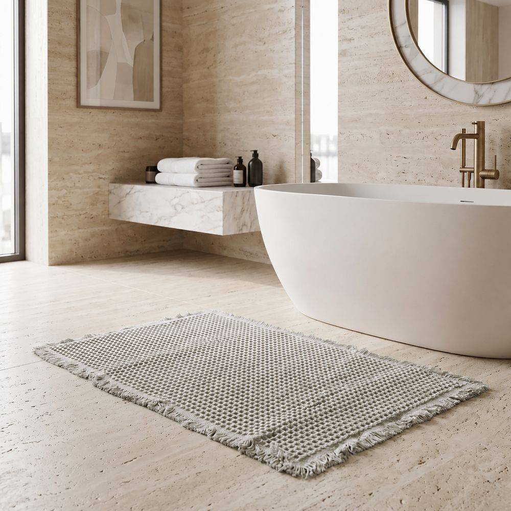Tappeto antiscivolo Bees nido d'ape Grigio 60x120