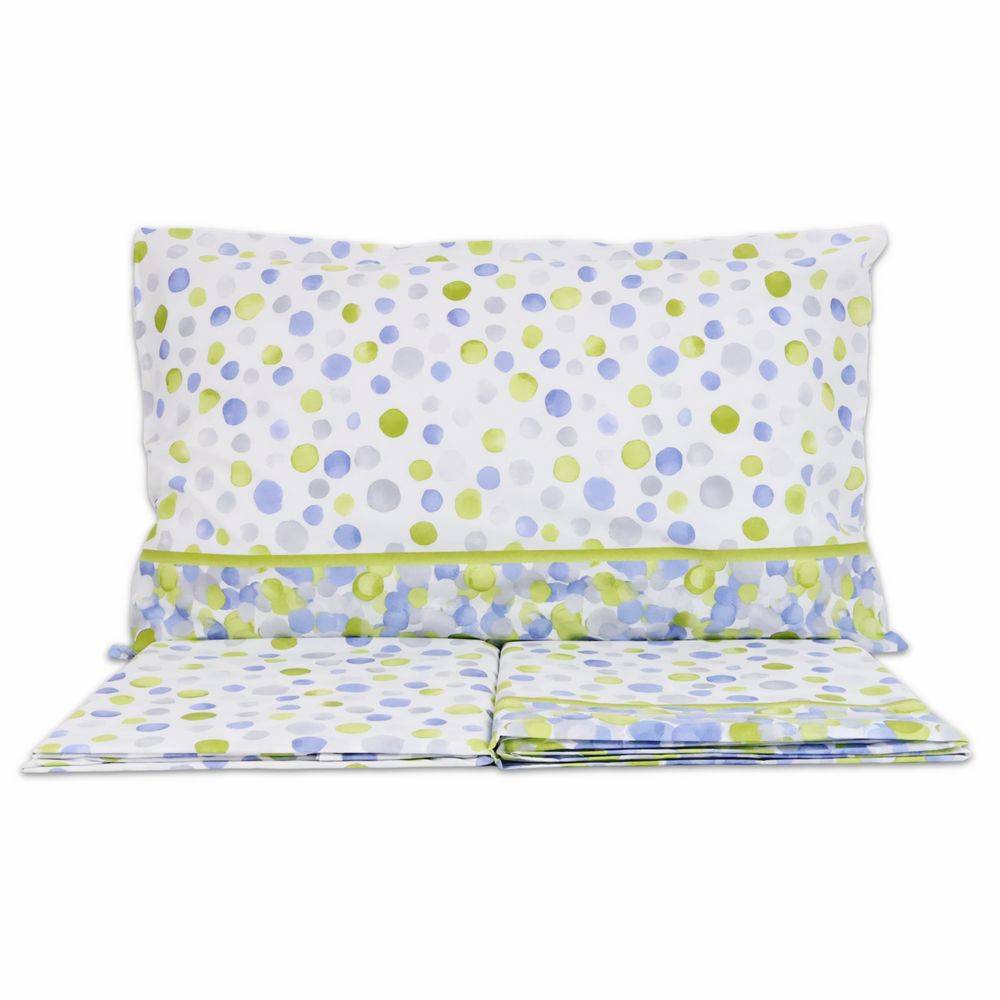 Completo Lenzuola Switch Dots Azzurro Matrimoniale