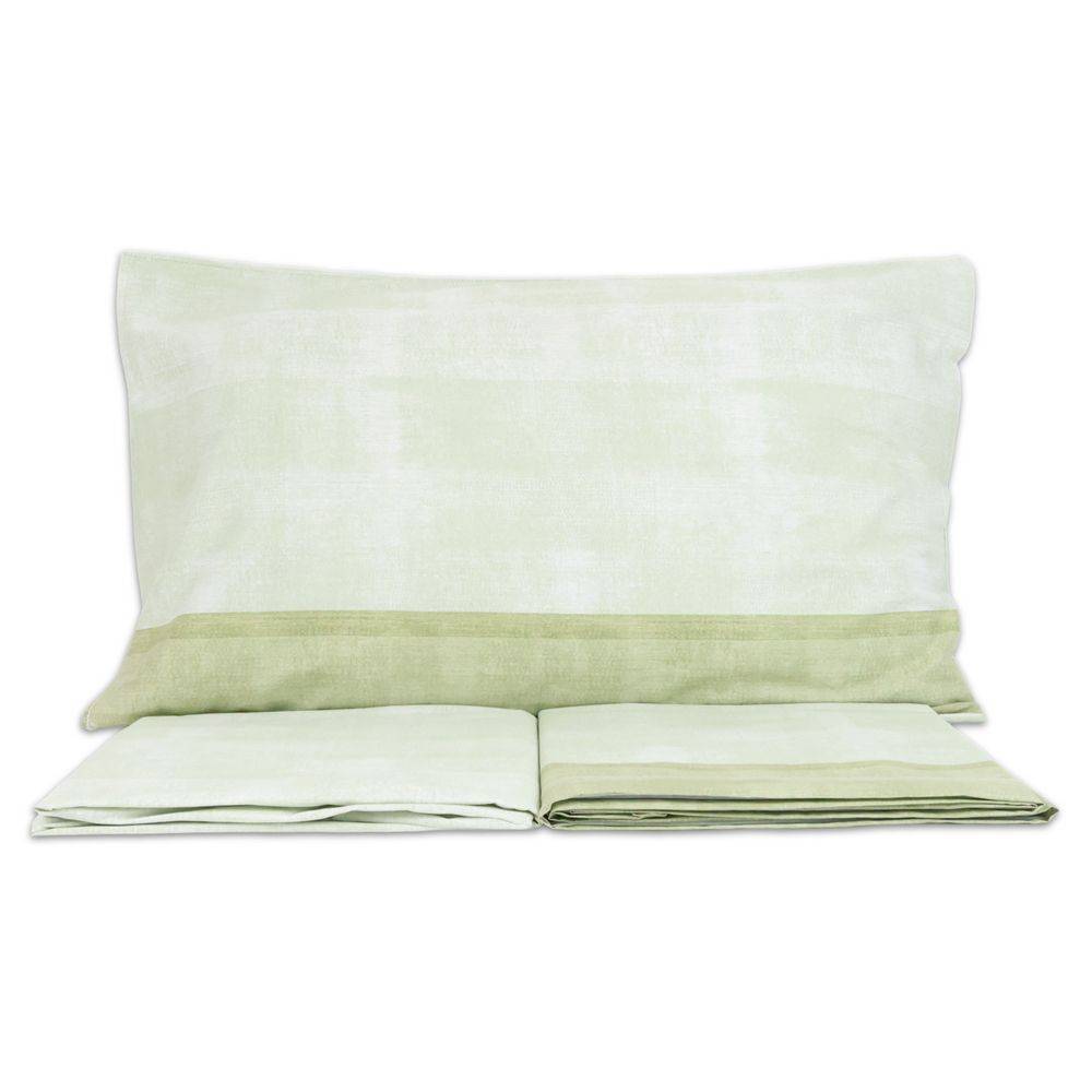 Completo Lenzuola Switch Plain Verde Matrimoniale