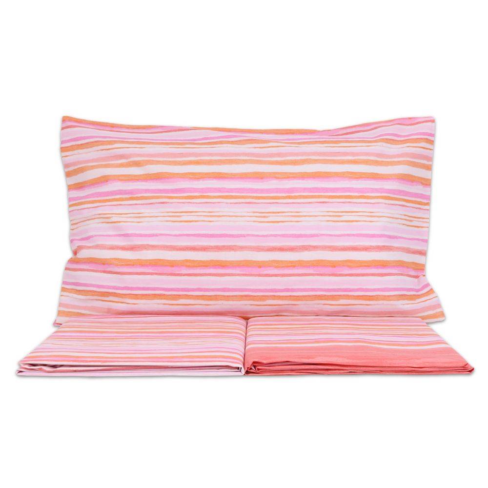 Completo Lenzuola Switch Stripes Rosa Singolo