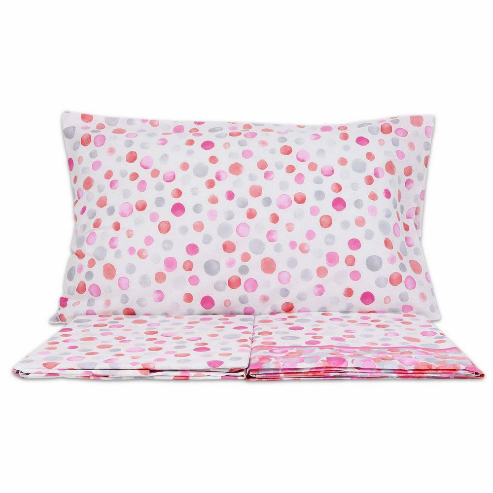 Completo Lenzuola Switch Dots Rosa Singolo
