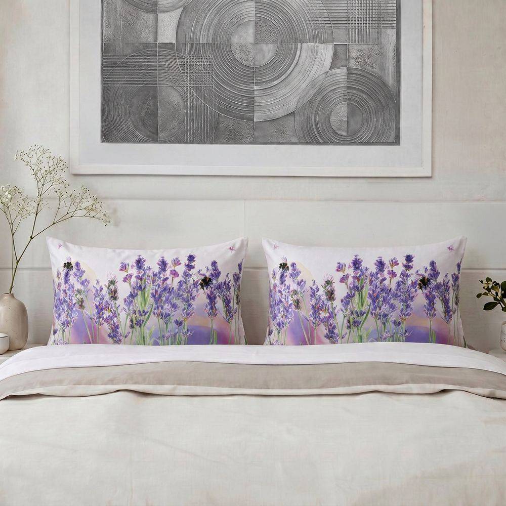 Coppia Federe Decoration Disegno 03 Lavanda