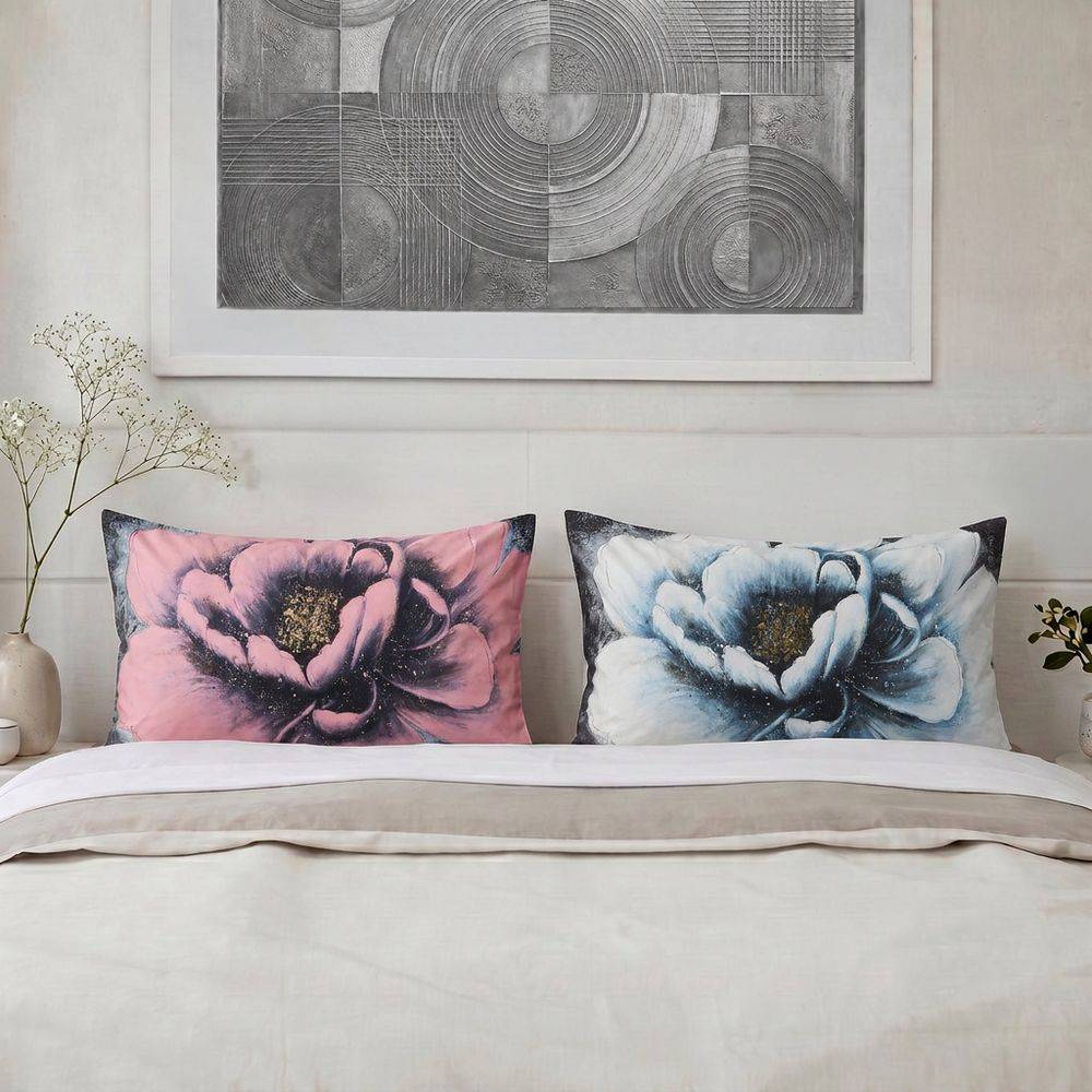 Coppia Federe Decoration Disegno 07 Maxi Fiori
