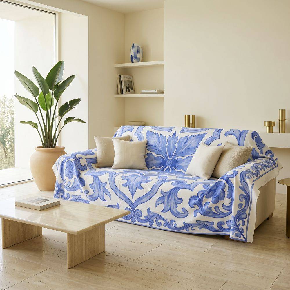 Copridivano Mezzaro genovese Sterli Blu 250x260