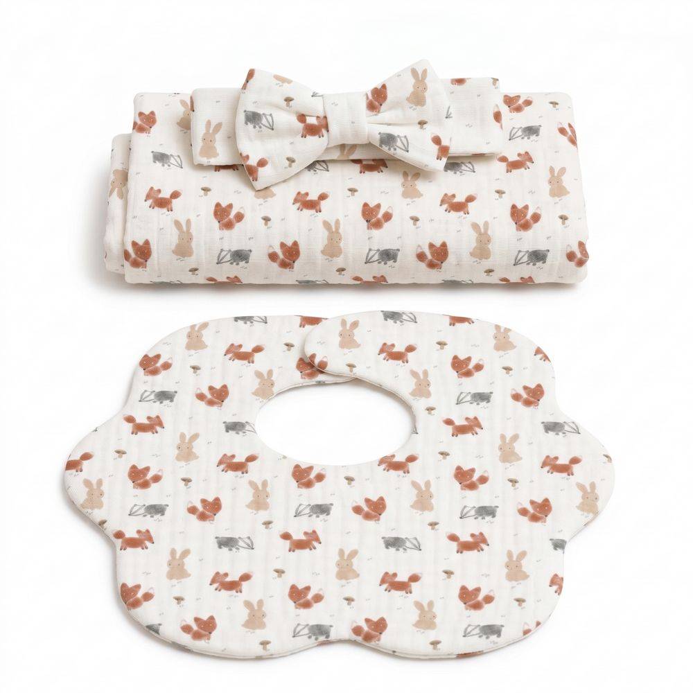 Mimì Baby Set Muslin Animali Selvatici