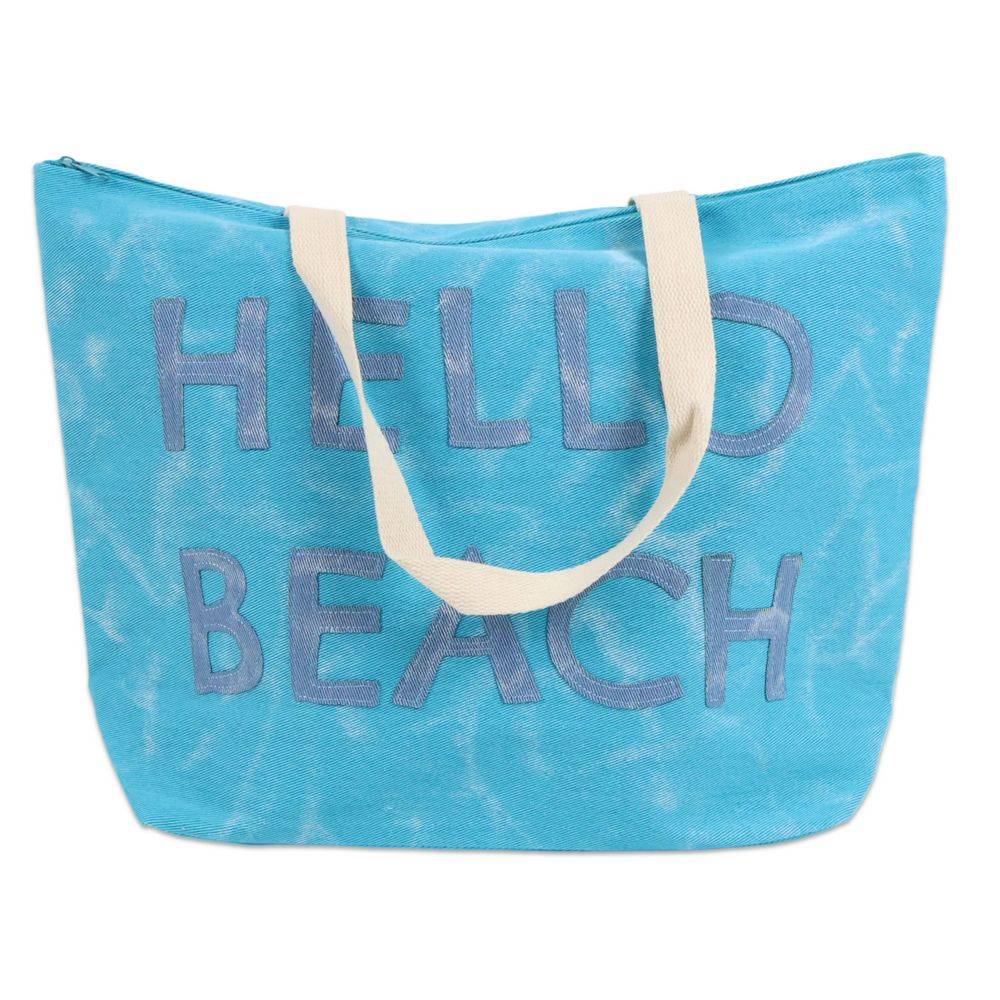 Borsa mare in Tessuto Bria Azzurro
