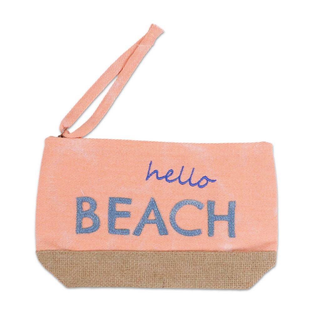 Pochette in Tessuto Bria Rosa