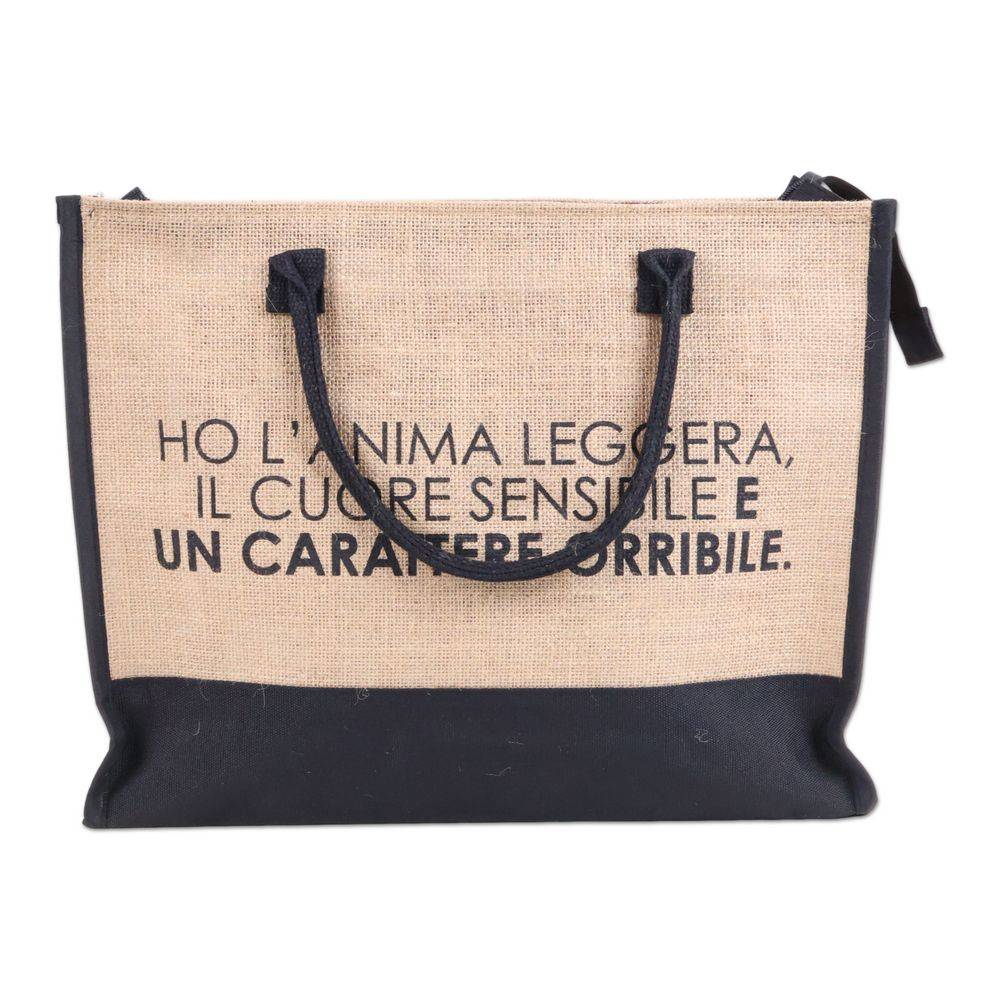 Borsa Mare di Juta Michy Carattere Orribile
