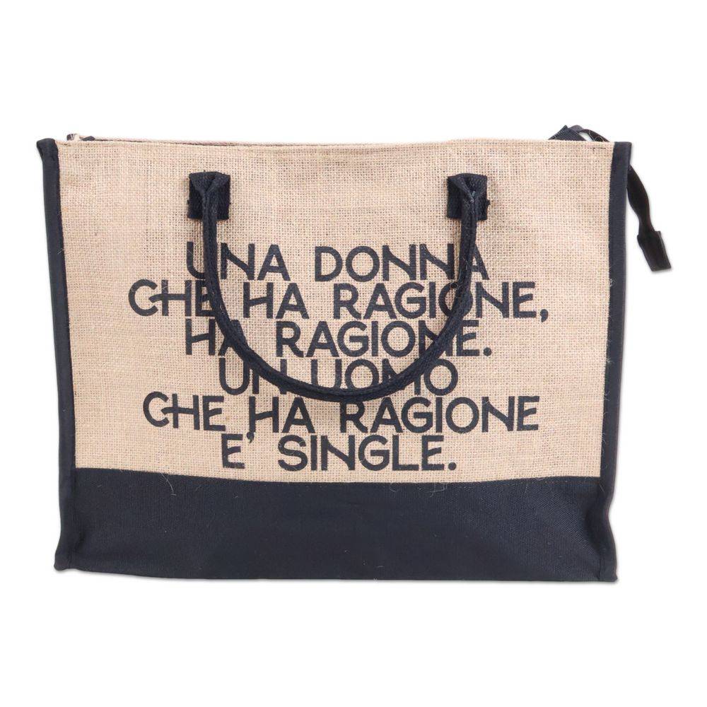 Borsa Mare di Juta Michy Donna Ragione Uomo Single