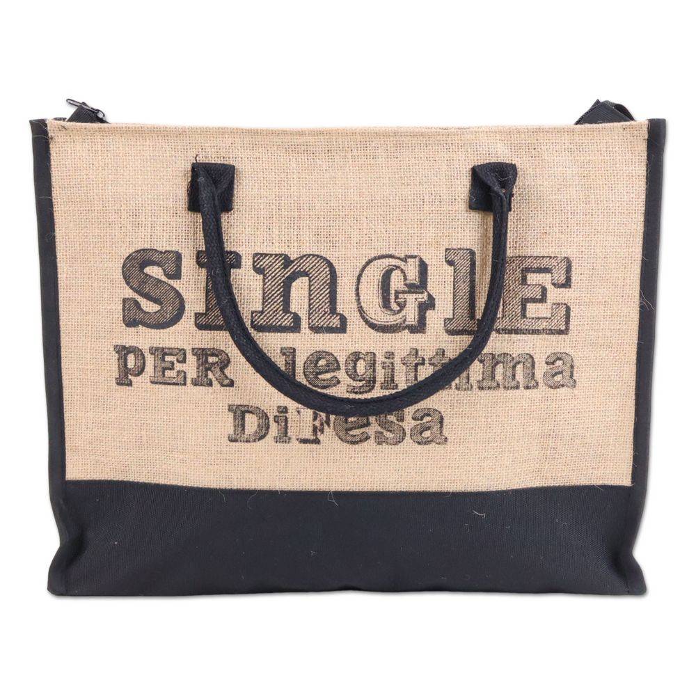 Borsa Mare di Juta Michy Single Legittima Difesa