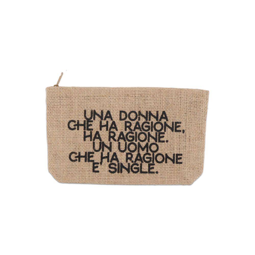 Pochette in Juta Michy Donna Ragione Uomo Single