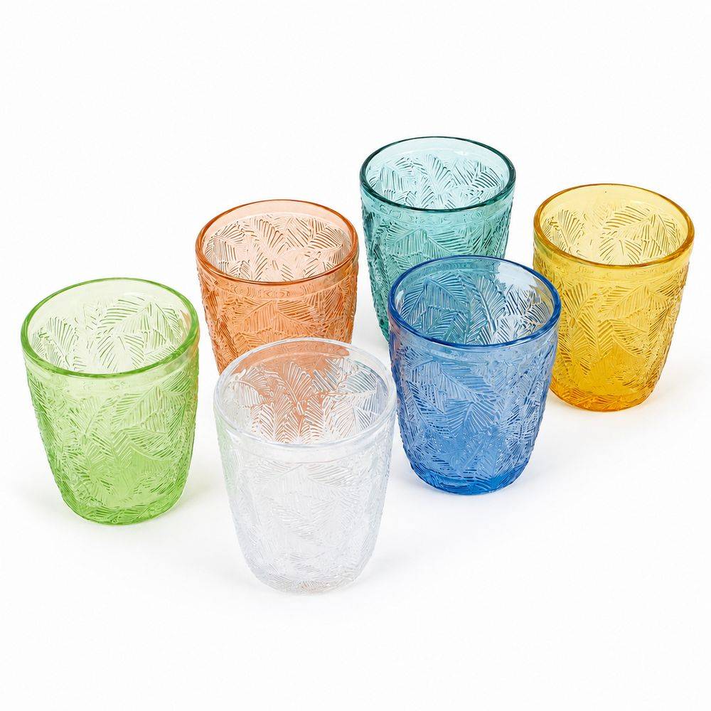 Set 6 Bicchieri in Vetro Colorato Monza 30 cl