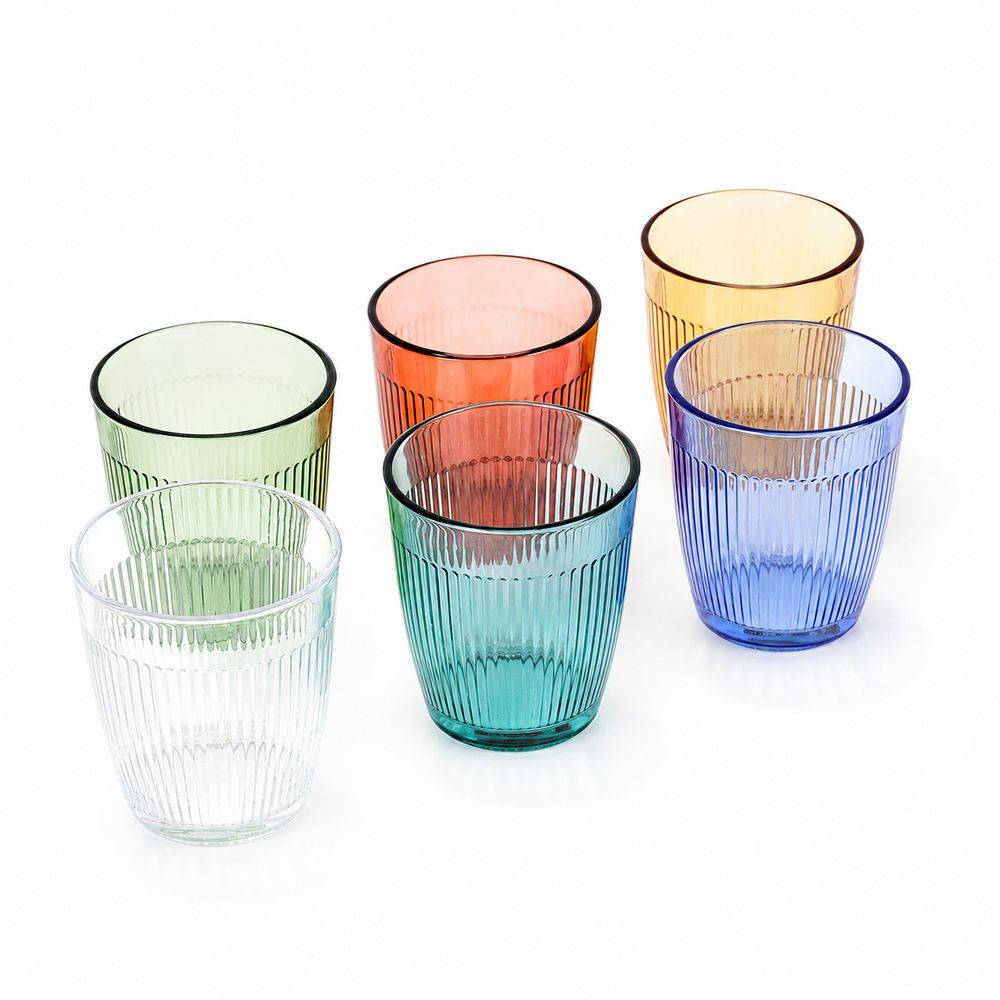 Set 6 Bicchieri in Vetro Colorato Legnano 30 cl