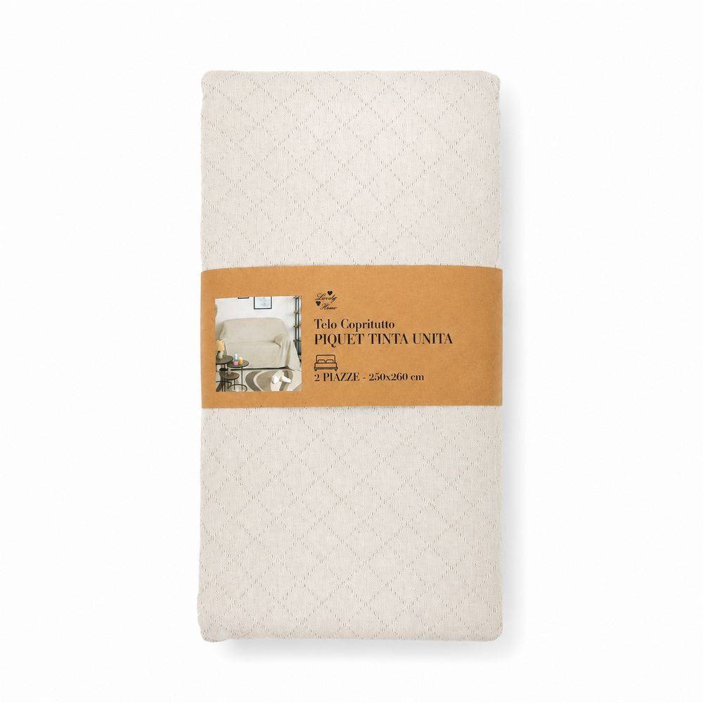 Copriletto arredatutto in Piquet Beige Singolo