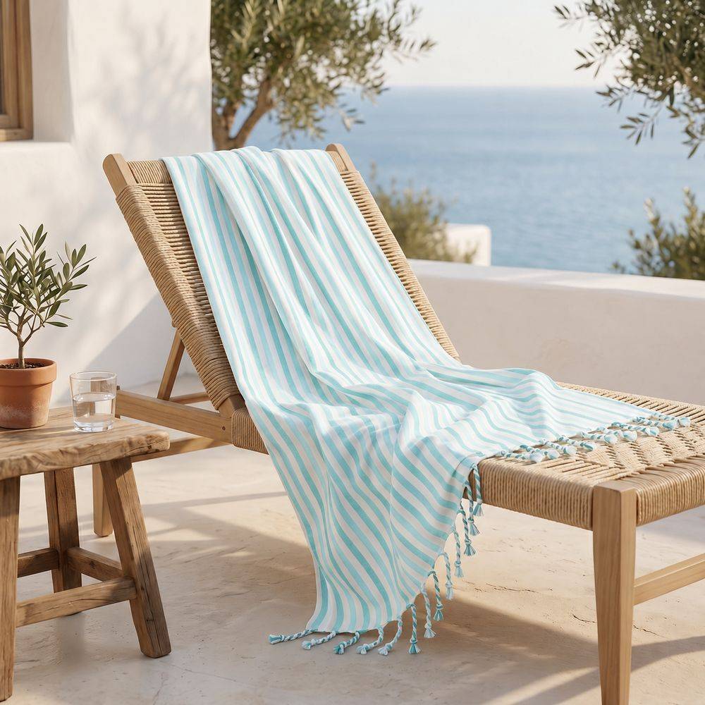 Fouta Telo Mare Mudan Righe Tiffany 95x190