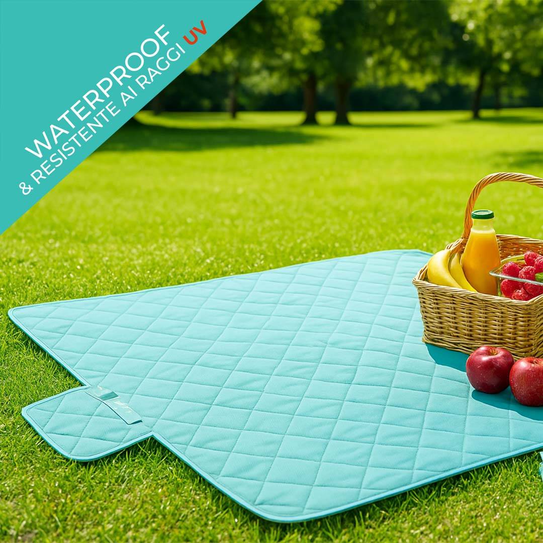 Coperta Picnic pieghevole idrorepellente Babet Grigio 140 x 180