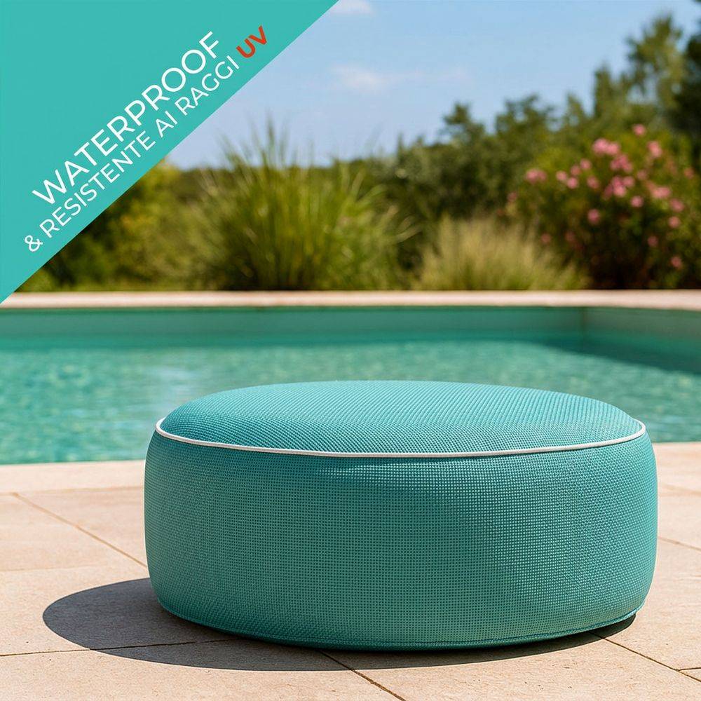 Pouf Gonfiabile per Outdoor Babet Turchese 